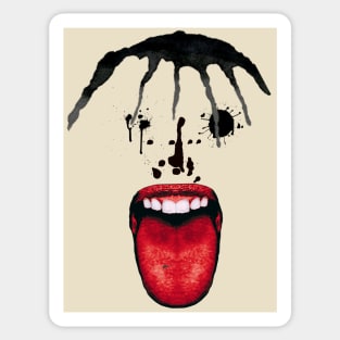 Lick my Ink - Big Red Tongue Sticker